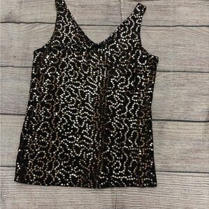 Blu Sage Black and Brown Sequin Camisole